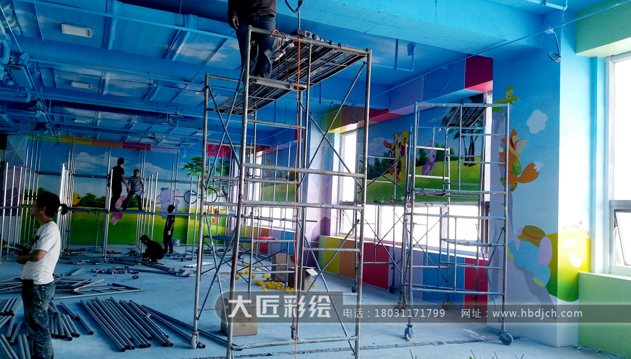 石家庄墙体彩绘 欢乐谷游乐场彩绘(图4)
